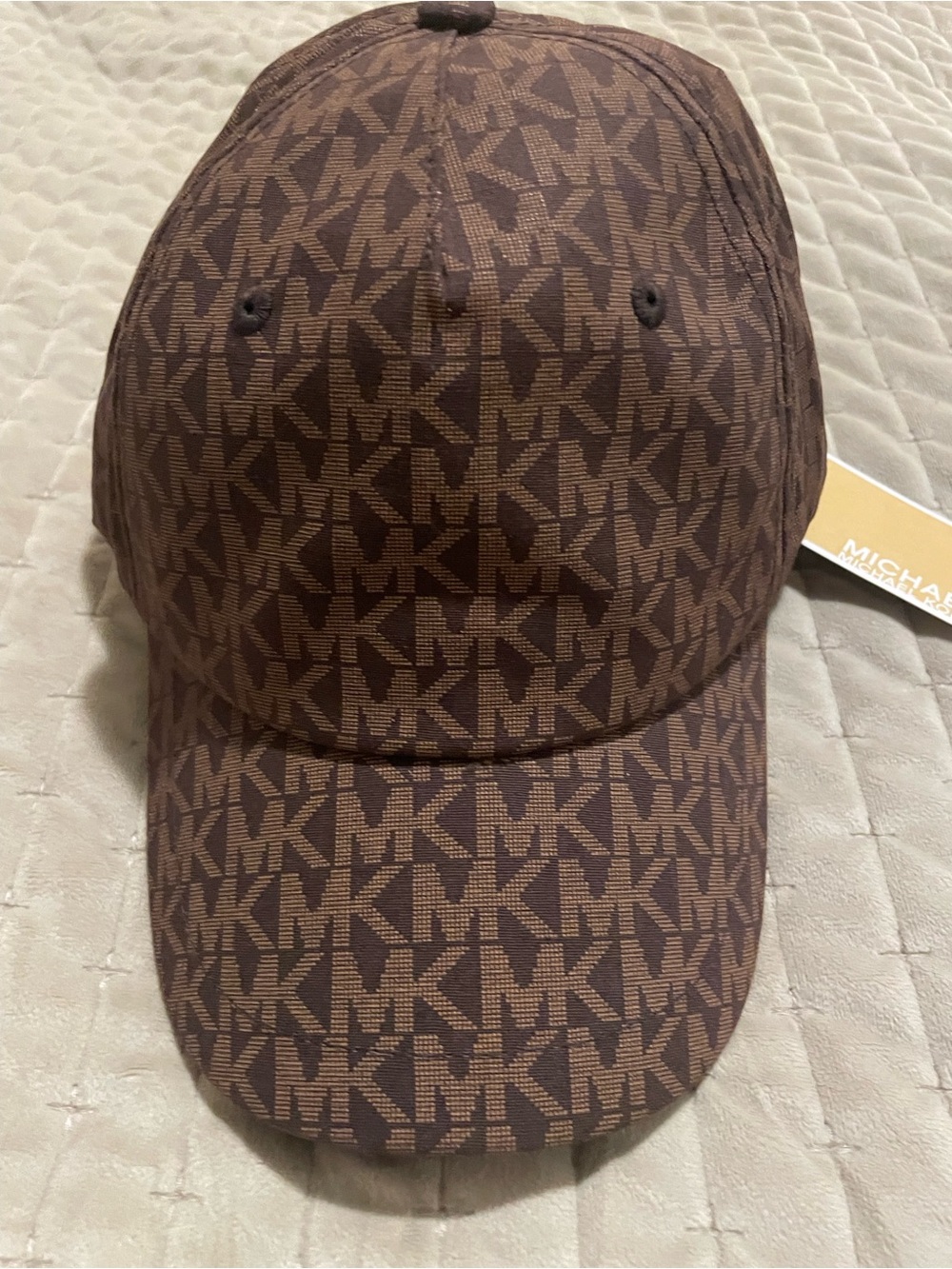 Michael Kors Brown MK Monogram Baseball Cap